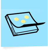 A drawing of a post-it note